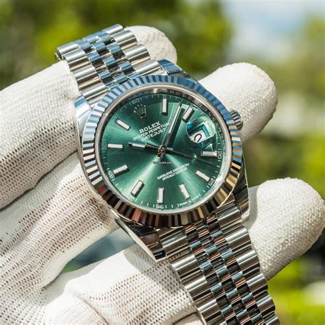 mint green rolex|rolex green dial watch price.